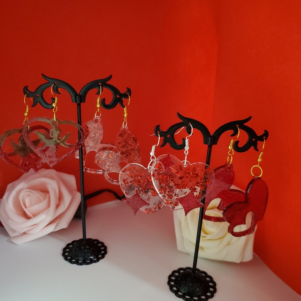 Valentine's Day Earrings sold as set or single